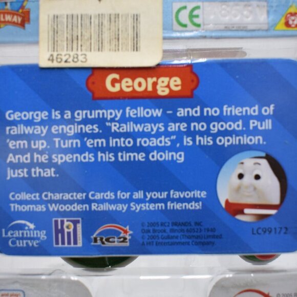 George Steamroller Character Card Thomas & Friends Wooden Railway Train 2005 New - Picture 11 of 11